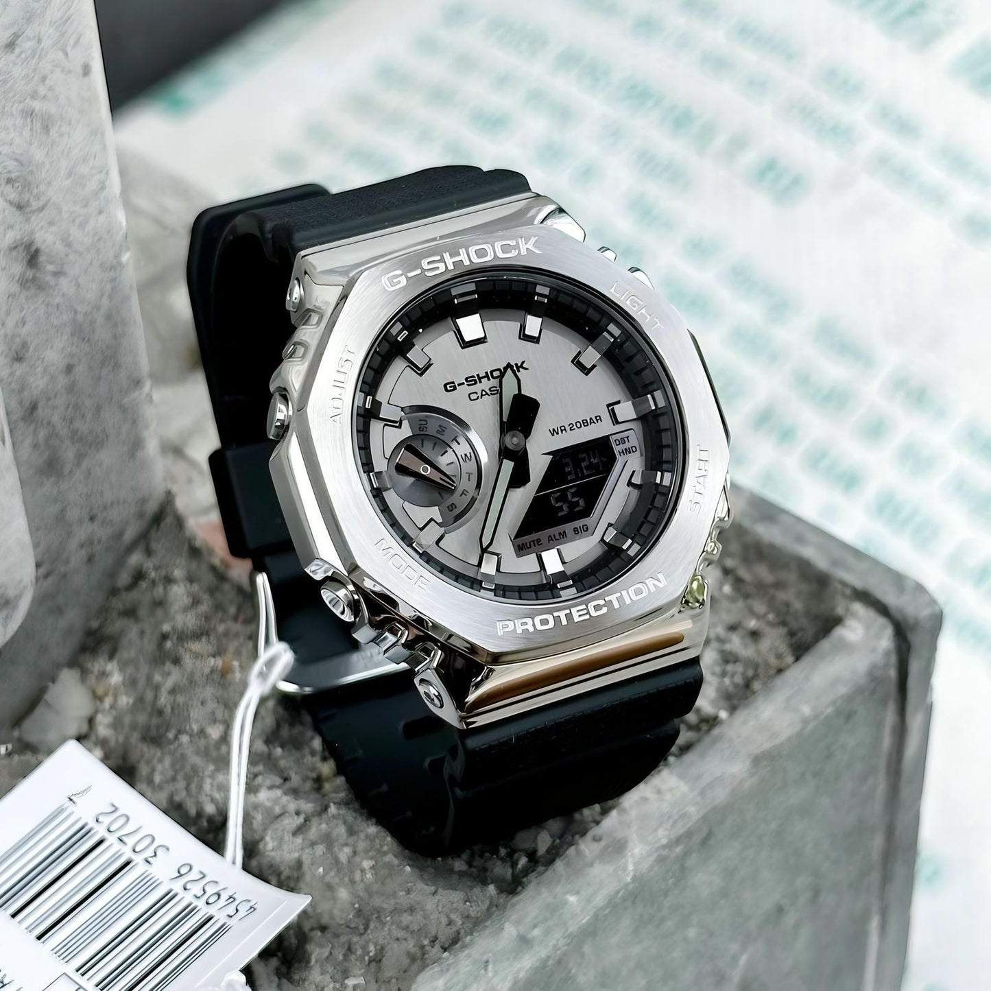 G-SHOCK-2100 SILVER-BLACK